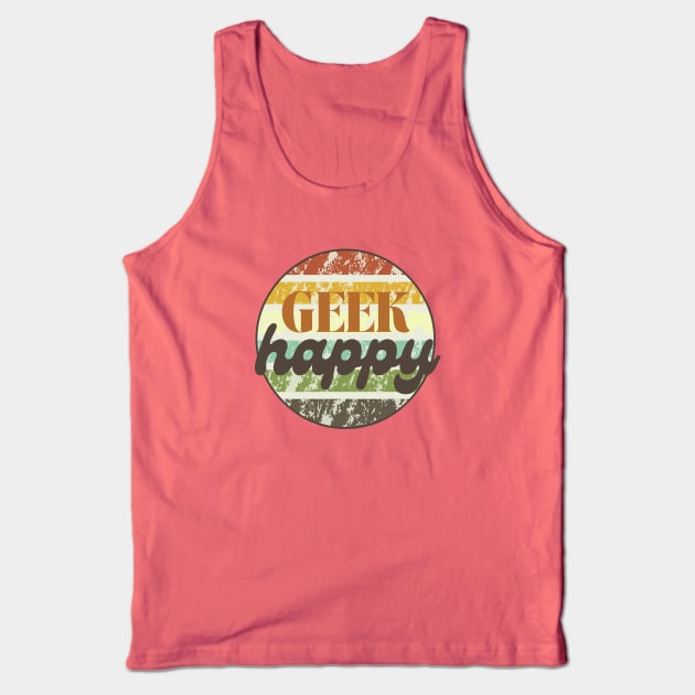 Geek Happy Tank Top by Elisamakesart